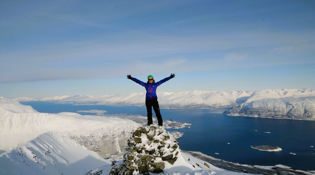 ski touring norway on the top lyngen